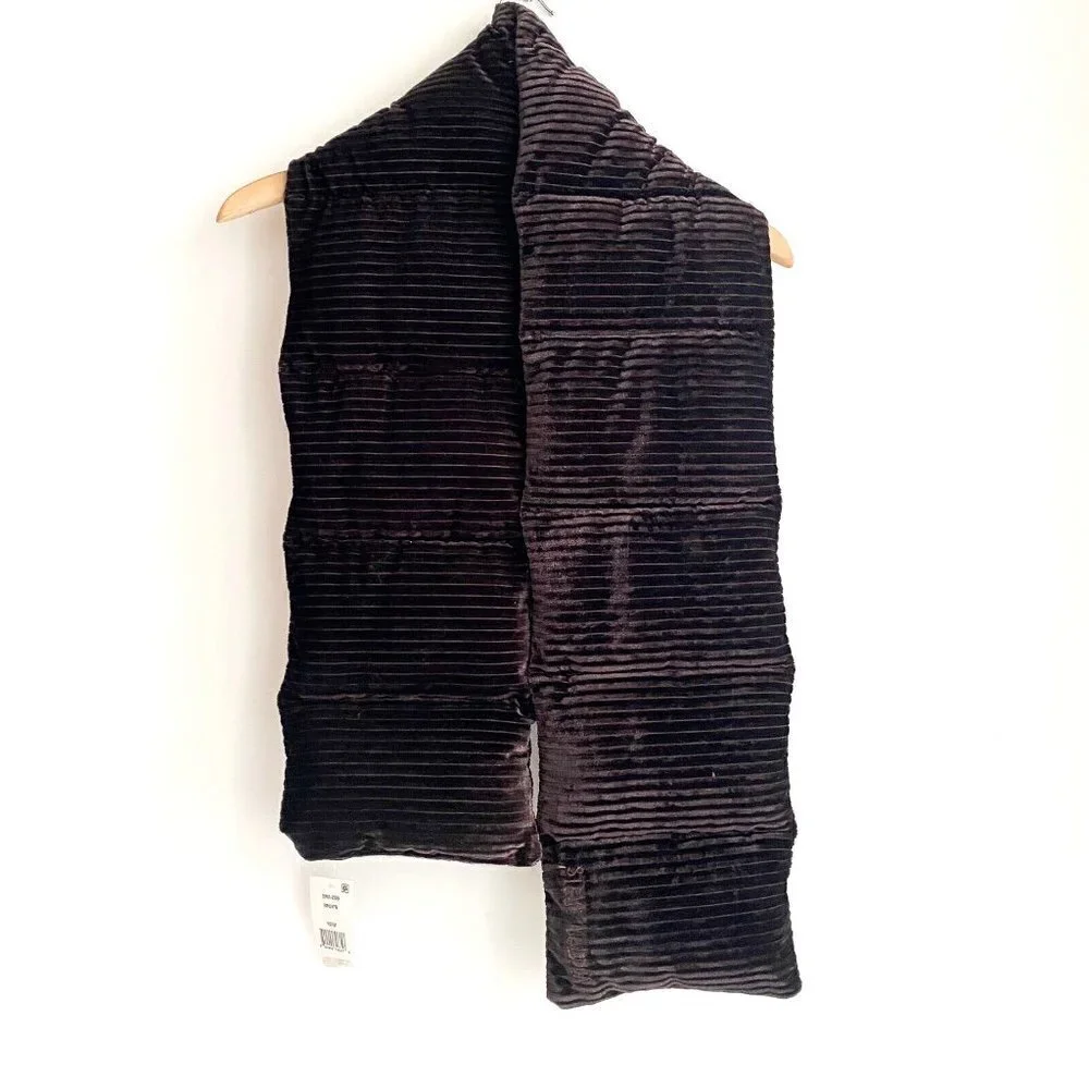 NWT Steve Madden Quilted Puffer Scarf Deep Brown